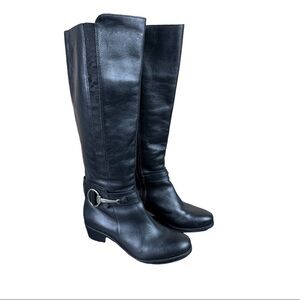 Matisse Boot 7 Black Leather Pull on High Boot